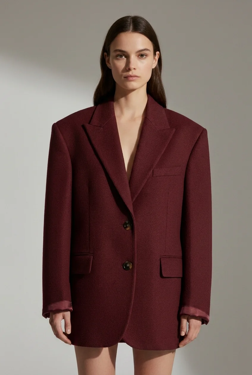 Oversized Single-Breasted Blazer - Image 4